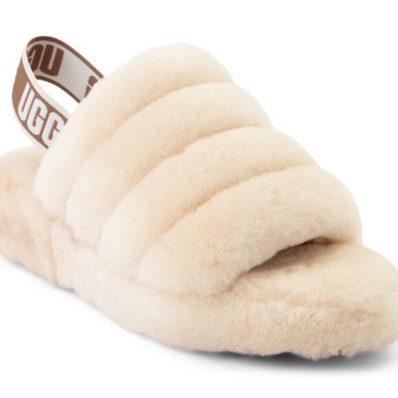 UGG Shoes - Ugg Women's Fluff Yeah Slide Sheepskin Slippers in Natural